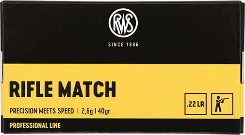 RWS Rifle Match .22LR Ammo Box of 50