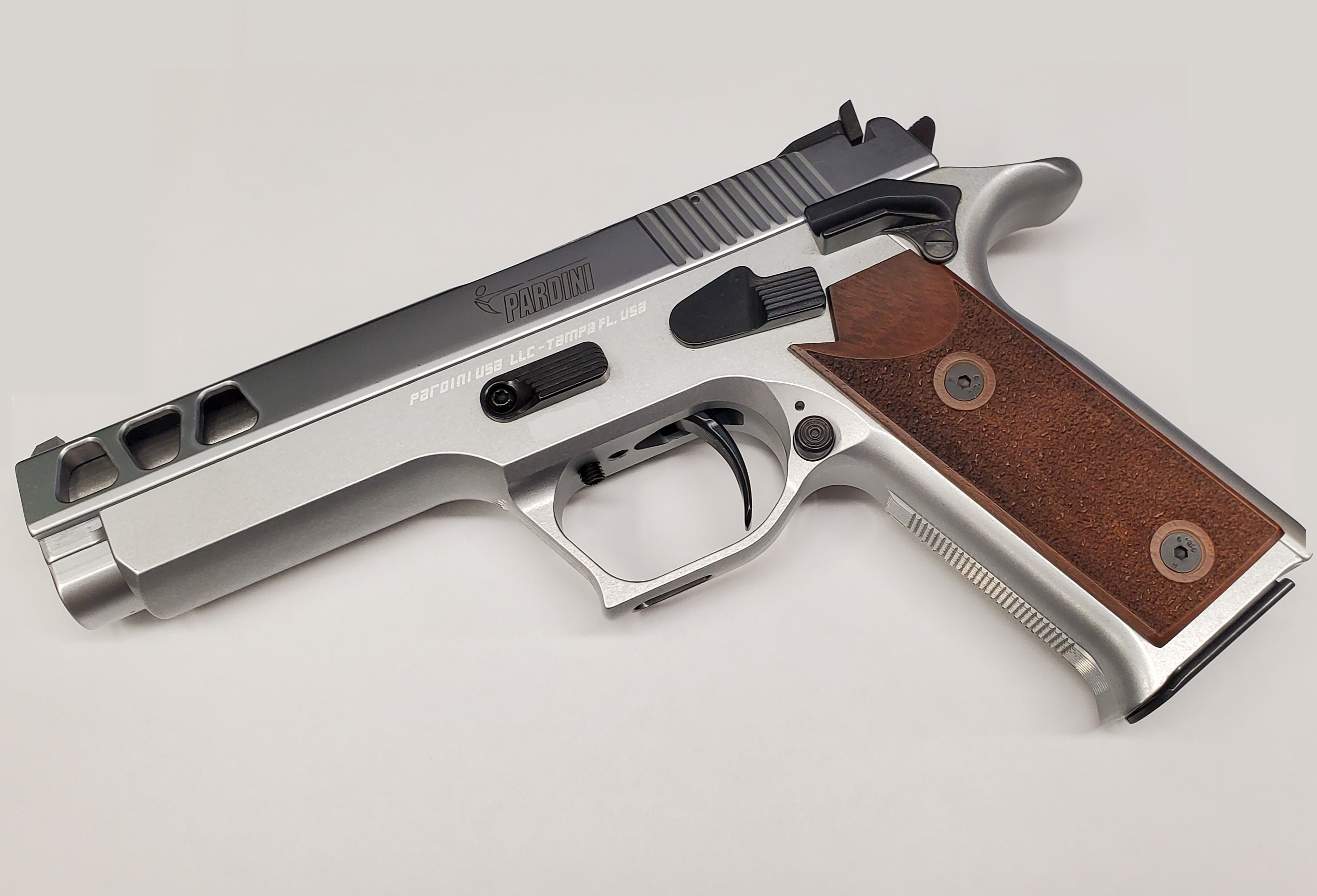 Pardini GT 45, 5 inch, Cal. 45 ACP, Silver, NRA, IPSC